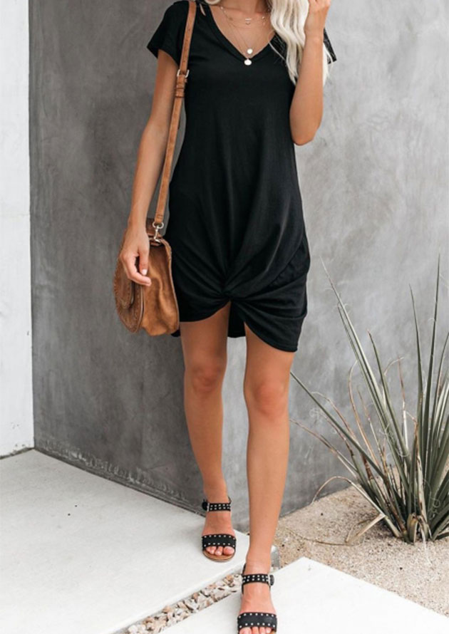 tie t shirt dress